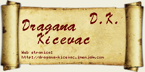 Dragana Kićevac vizit kartica